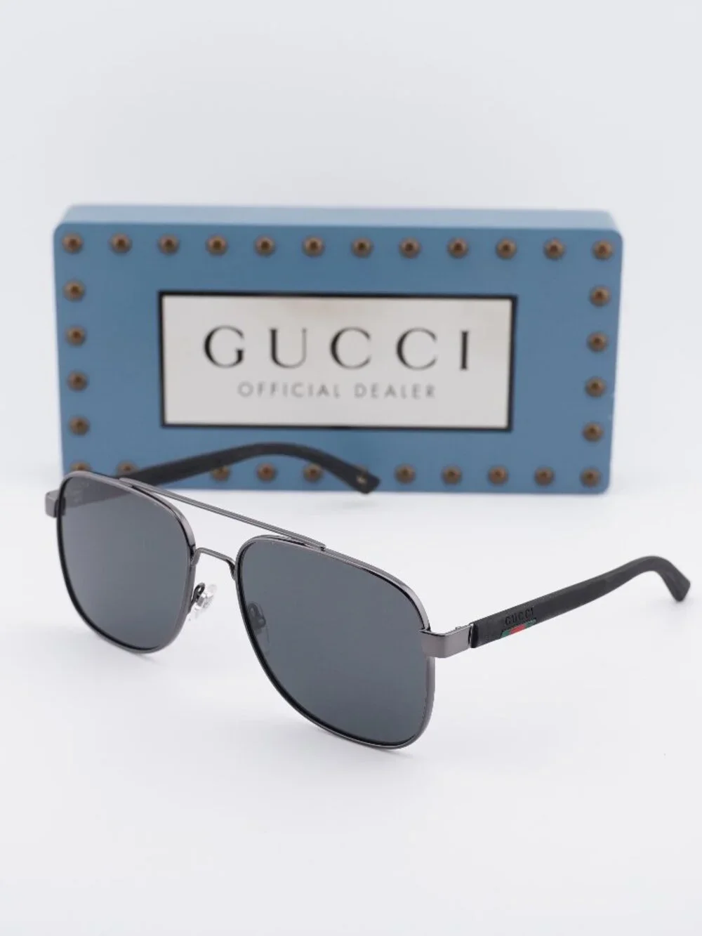 Gucci GG0422S 001 Square Sunglasses - Black\Grey
